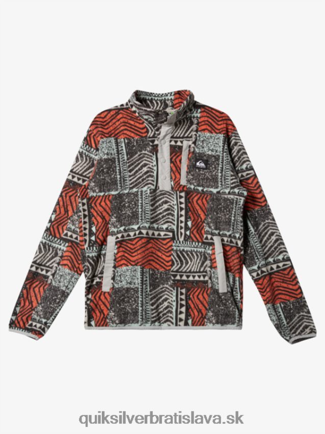 fleecový pulóver bez určenia Quiksilver muži B80HXR1041 čerstvý losos vyfúknutý