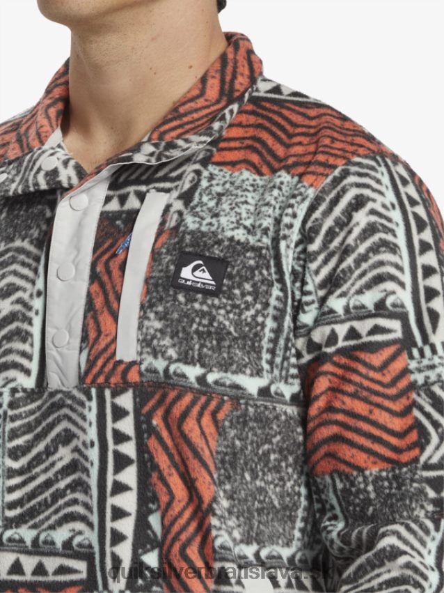 fleecový pulóver bez určenia Quiksilver muži B80HXR1041 čerstvý losos vyfúknutý