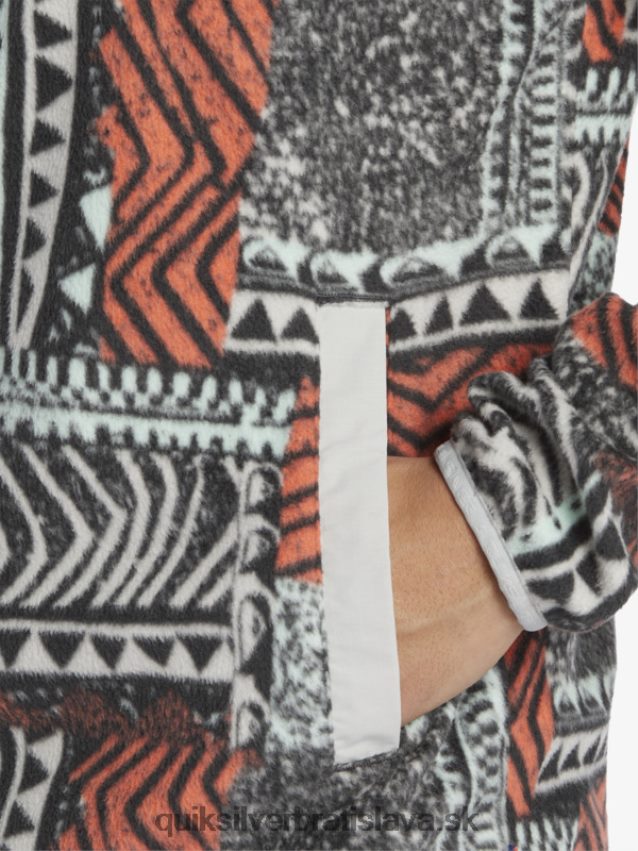 fleecový pulóver bez určenia Quiksilver muži B80HXR1041 čerstvý losos vyfúknutý