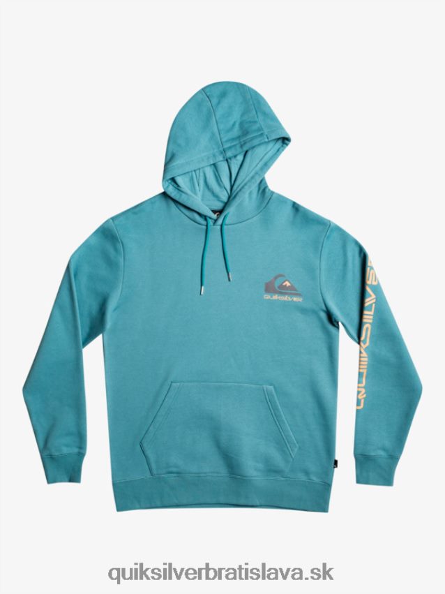 fleecový sveter s kapucňou s logom omni Quiksilver muži B80HXR1030 bretónska modrá