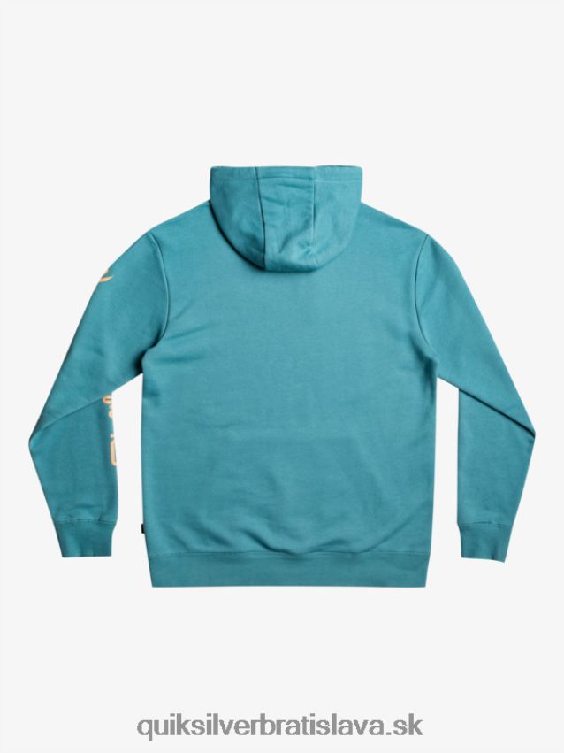 fleecový sveter s kapucňou s logom omni Quiksilver muži B80HXR1030 bretónska modrá
