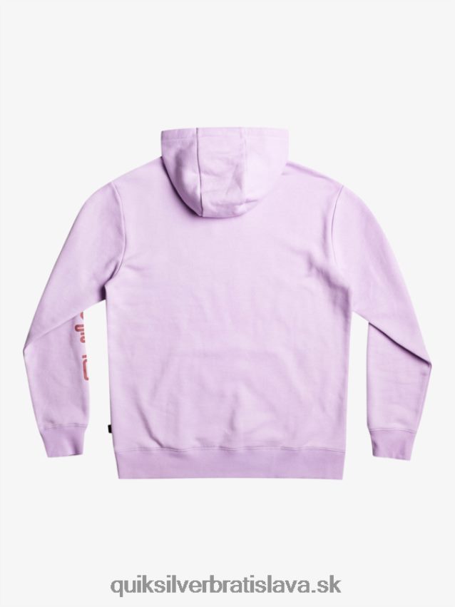 fleecový sveter s kapucňou s logom omni Quiksilver muži B80HXR1031 pastelová lila