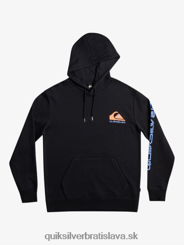 fleecový sveter s kapucňou s logom omni Quiksilver muži B80HXR1032 čierna