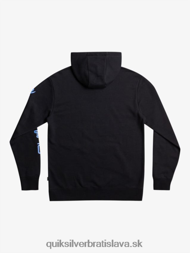 fleecový sveter s kapucňou s logom omni Quiksilver muži B80HXR1032 čierna