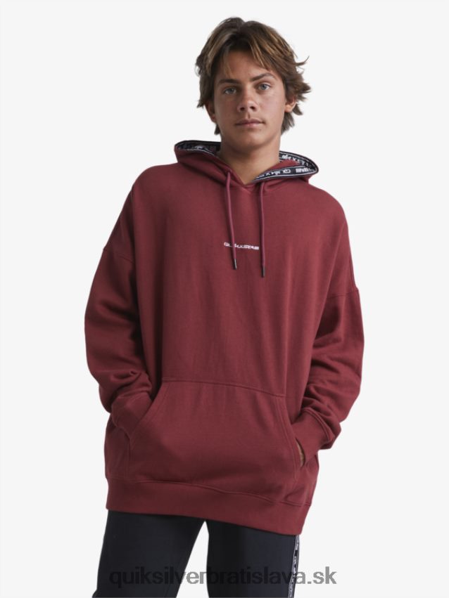 mikina Quiksilver x Stab muži B80HXR1804 rubínové víno