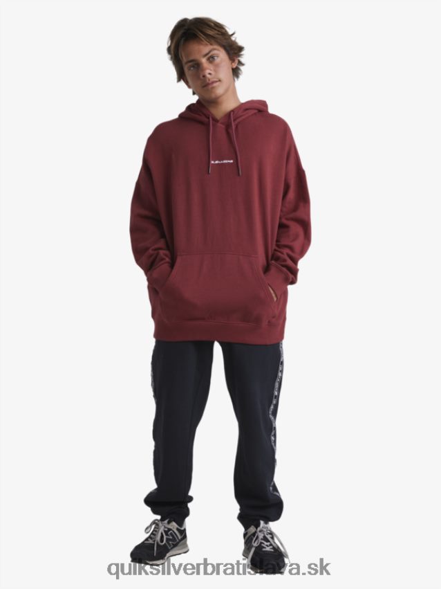 mikina Quiksilver x Stab muži B80HXR1804 rubínové víno