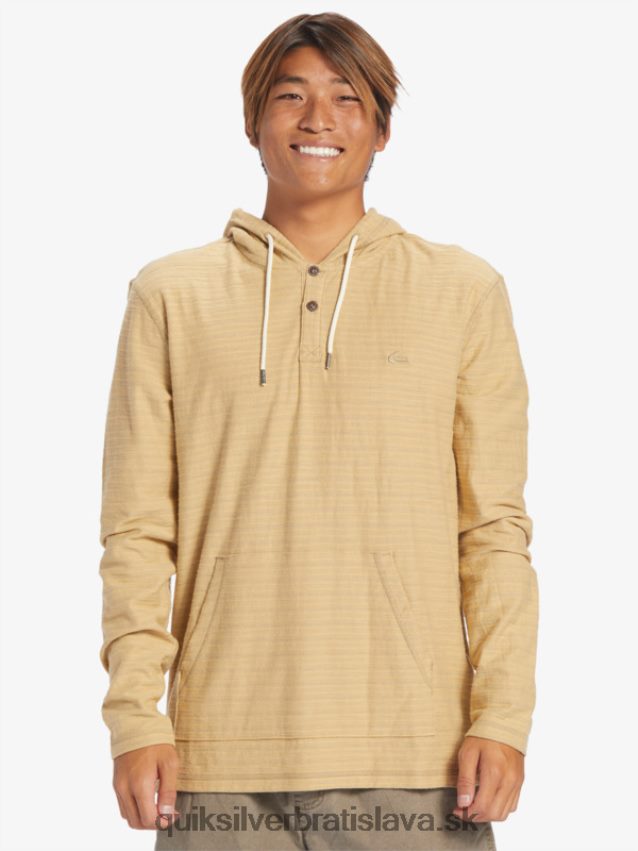 mikina s kapucňou Carlton Quiksilver muži B80HXR744 carlton taos taupe prúžok