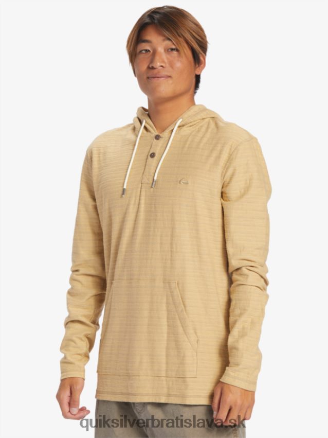 mikina s kapucňou Carlton Quiksilver muži B80HXR744 carlton taos taupe prúžok