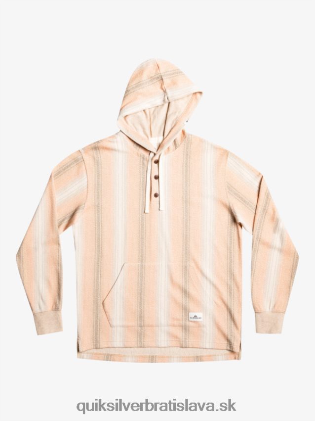 mikina s kapucňou baja henley Quiksilver muži B80HXR1097 pralinka baja prúžok