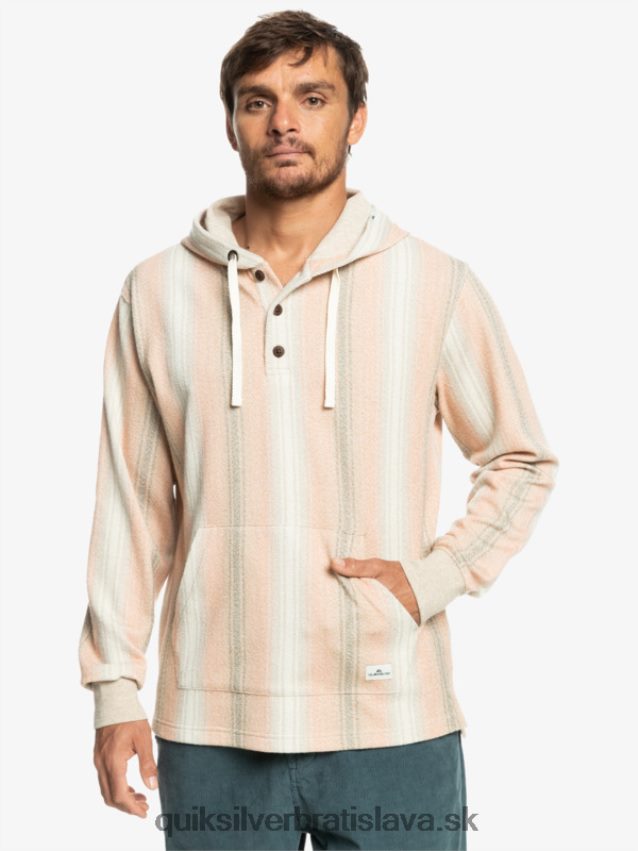 mikina s kapucňou baja henley Quiksilver muži B80HXR1097 pralinka baja prúžok