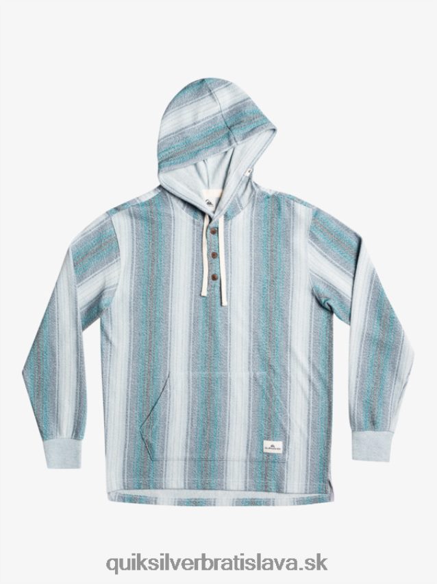 mikina s kapucňou baja henley Quiksilver muži B80HXR1098 marocký modrý baja pruh