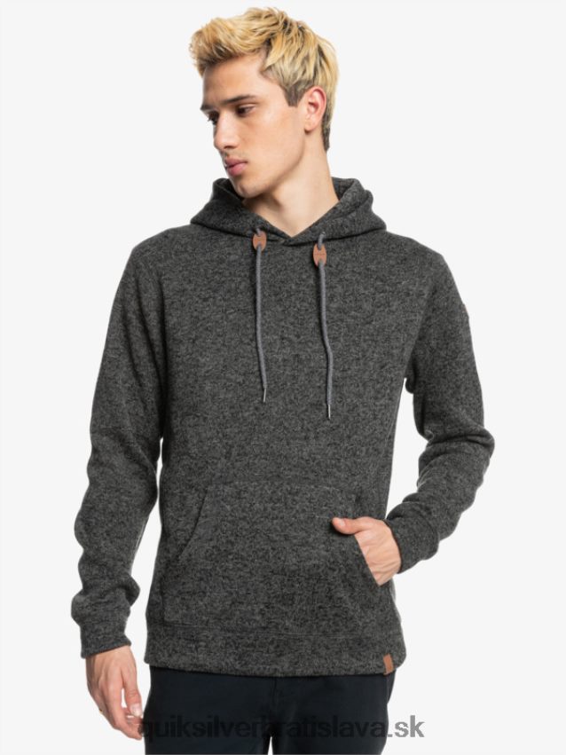 mikina s kapucňou keller Quiksilver muži B80HXR1710 tmavosivý vres