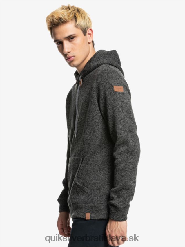 mikina s kapucňou keller Quiksilver muži B80HXR1710 tmavosivý vres