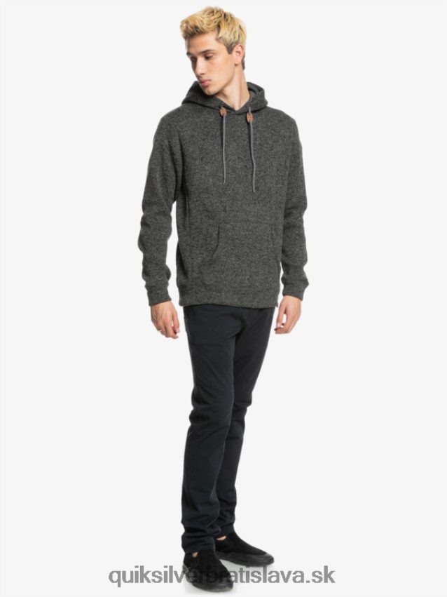 mikina s kapucňou keller Quiksilver muži B80HXR1710 tmavosivý vres