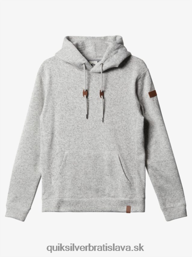 mikina s kapucňou keller Quiksilver muži B80HXR1711 svetlosivý vres
