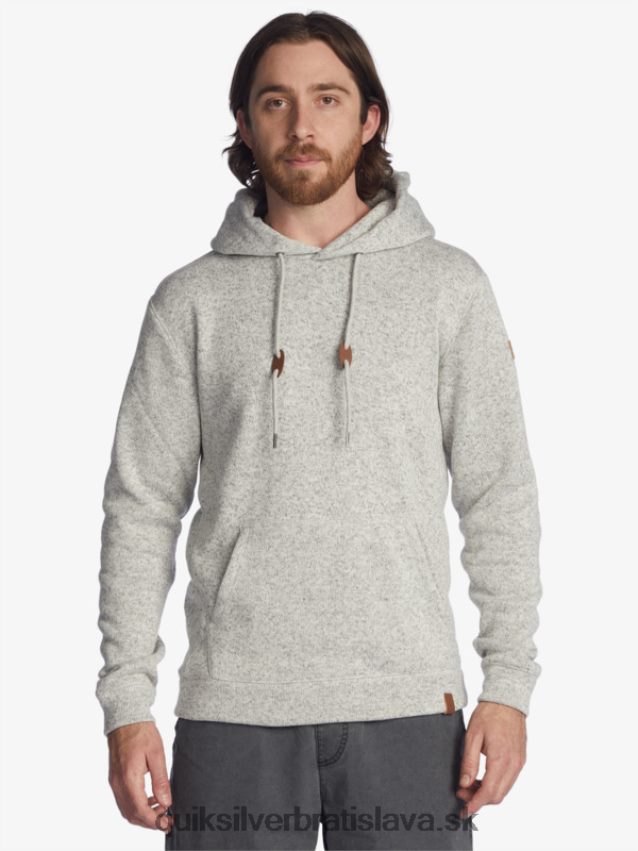 mikina s kapucňou keller Quiksilver muži B80HXR1711 svetlosivý vres