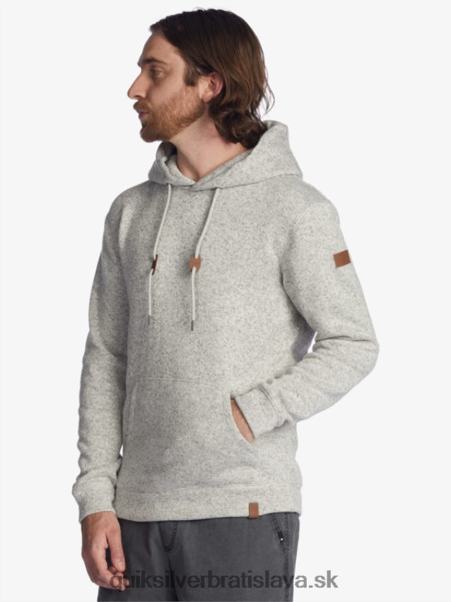 mikina s kapucňou keller Quiksilver muži B80HXR1711 svetlosivý vres