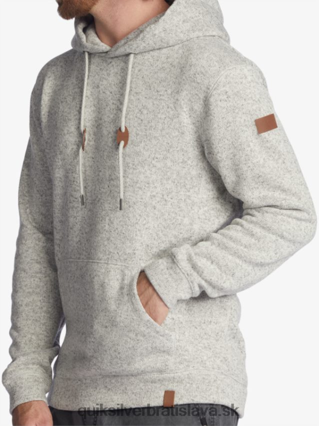 mikina s kapucňou keller Quiksilver muži B80HXR1711 svetlosivý vres