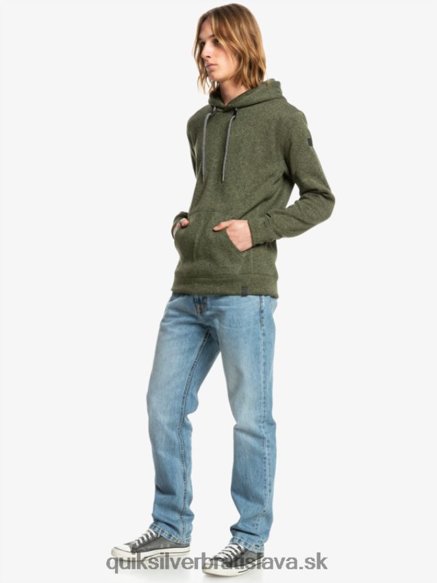 mikina s kapucňou keller Quiksilver muži B80HXR1713 štvorlístok