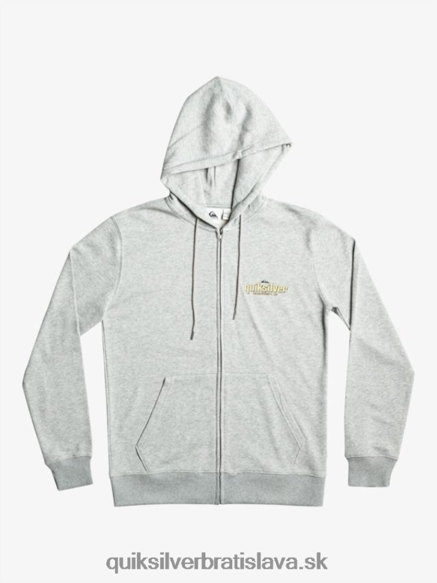 mikina s kapucňou na zips Quiksilver muži B80HXR1148 svetlosivý vres