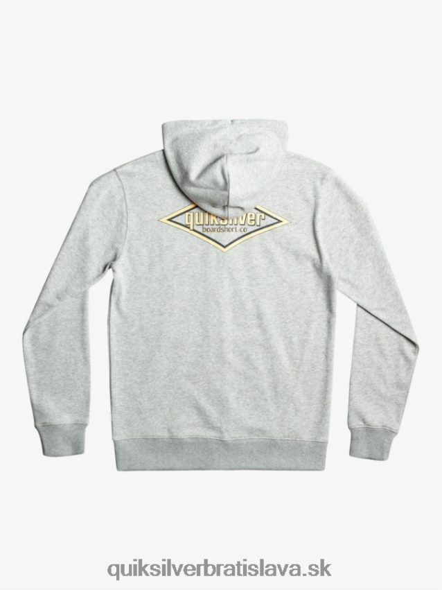 mikina s kapucňou na zips Quiksilver muži B80HXR1148 svetlosivý vres