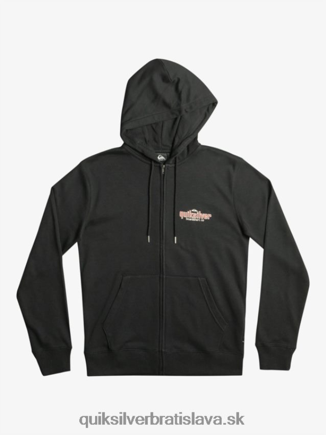 mikina s kapucňou na zips Quiksilver muži B80HXR1149 čierna