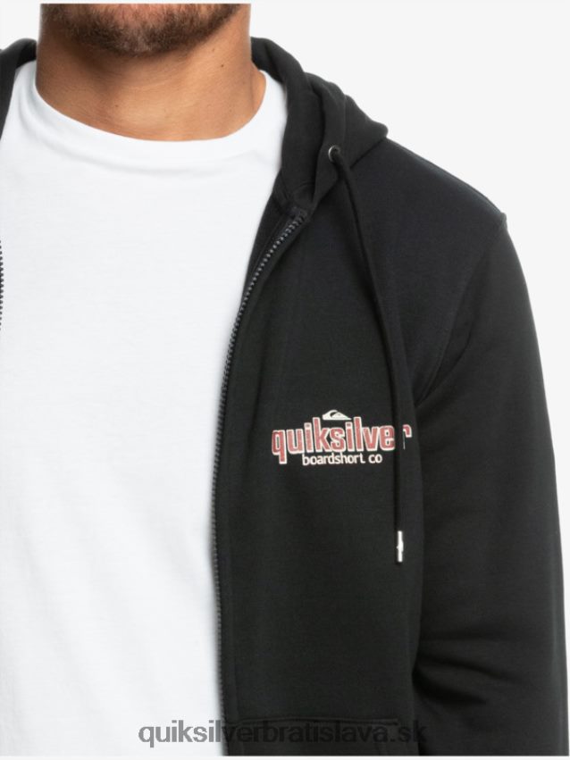 mikina s kapucňou na zips Quiksilver muži B80HXR1149 čierna