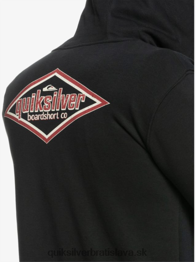 mikina s kapucňou na zips Quiksilver muži B80HXR1149 čierna