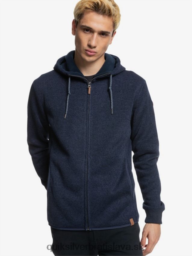 mikina s kapucňou na zips Quiksilver muži B80HXR1478 parížska noc