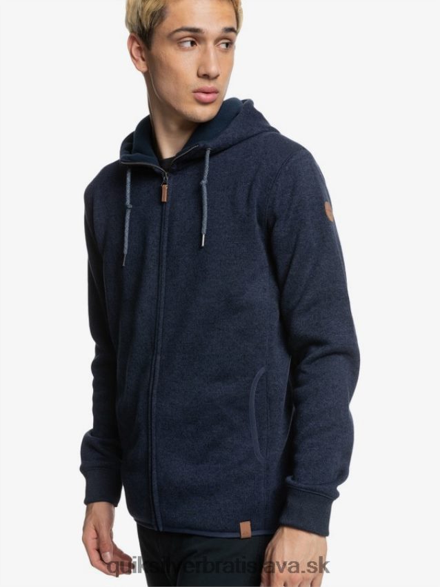 mikina s kapucňou na zips Quiksilver muži B80HXR1478 parížska noc