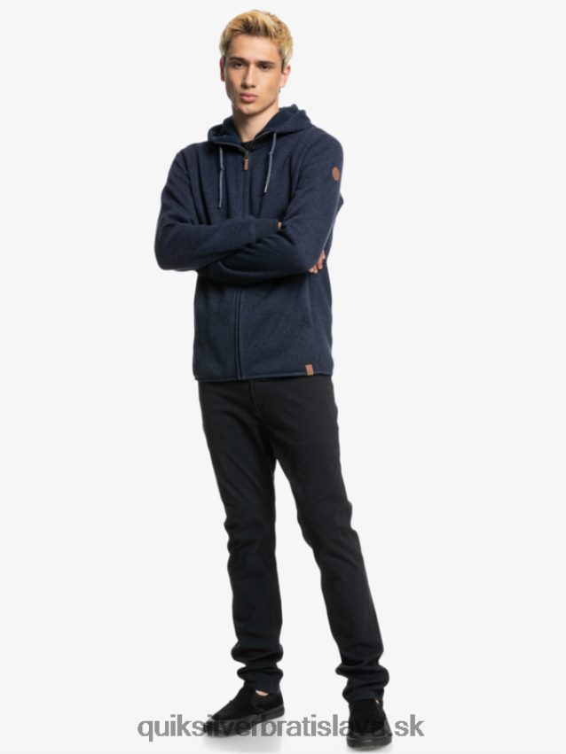 mikina s kapucňou na zips Quiksilver muži B80HXR1478 parížska noc