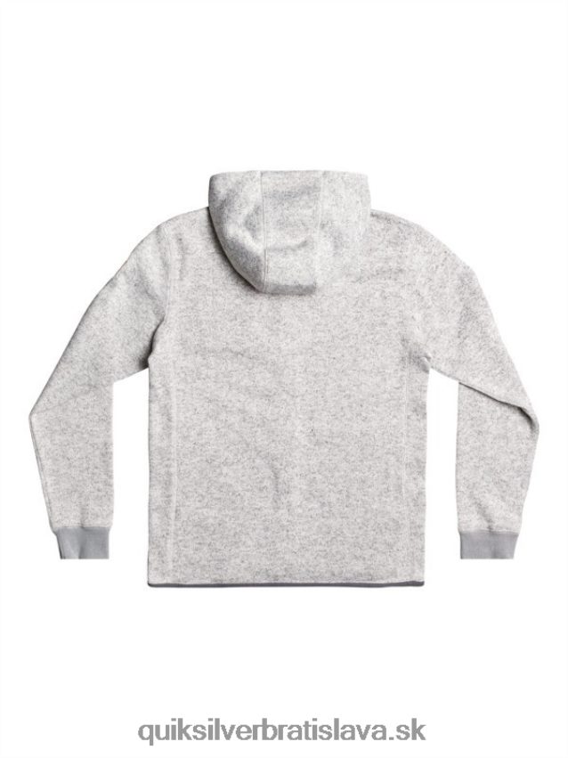 mikina s kapucňou na zips Quiksilver muži B80HXR1479 svetlosivý vres
