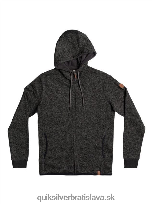 mikina s kapucňou na zips Quiksilver muži B80HXR1480 tmavosivý vres