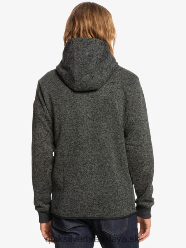 mikina s kapucňou na zips Quiksilver muži B80HXR1480 tmavosivý vres