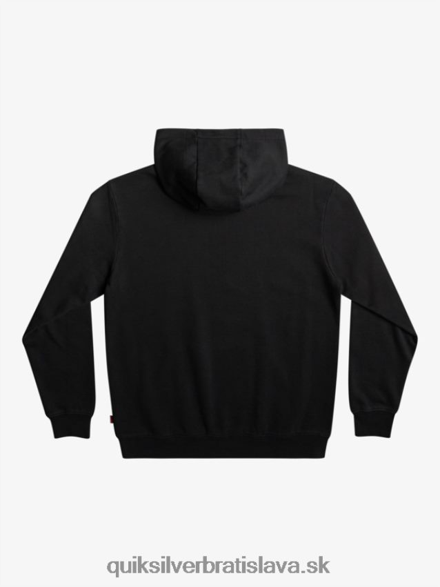 mikina s oficiálnym logom Quiksilver x Stranger muži B80HXR1806 čierna