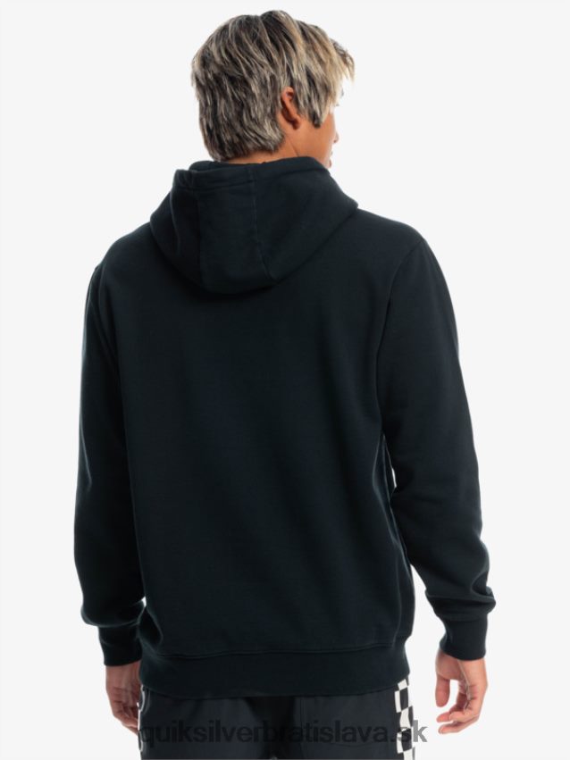 mikina s oficiálnym logom Quiksilver x Stranger muži B80HXR1806 čierna