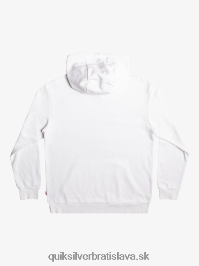 mikina s oficiálnym logom Quiksilver x Stranger muži B80HXR1807 biely