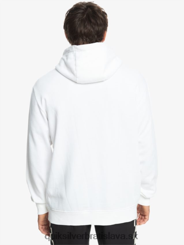 mikina s oficiálnym logom Quiksilver x Stranger muži B80HXR1807 biely