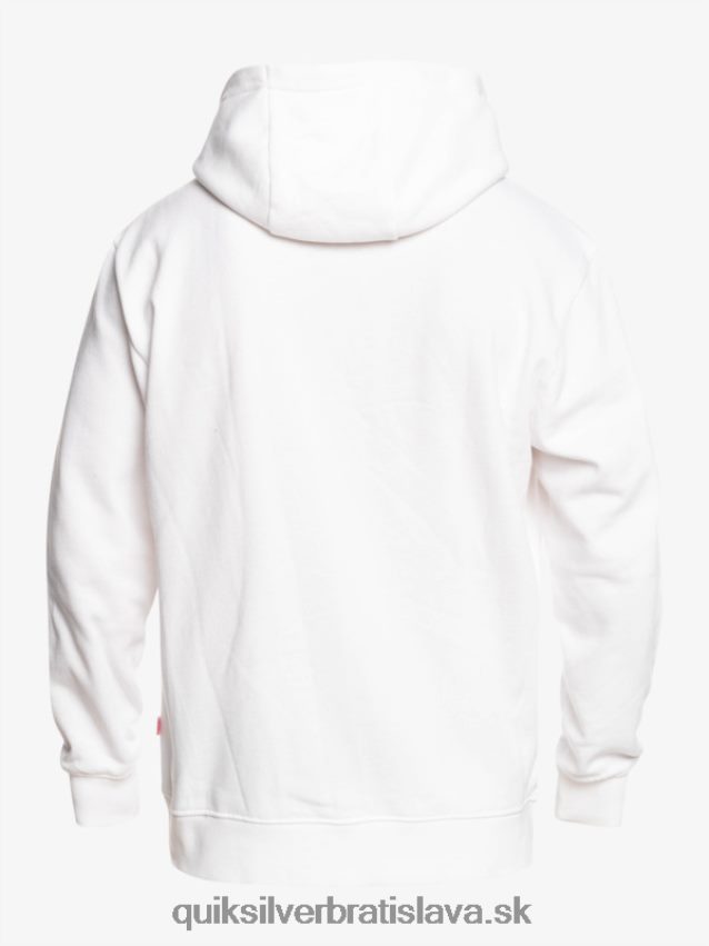 mikina s oficiálnym logom Quiksilver x Stranger muži B80HXR1807 biely