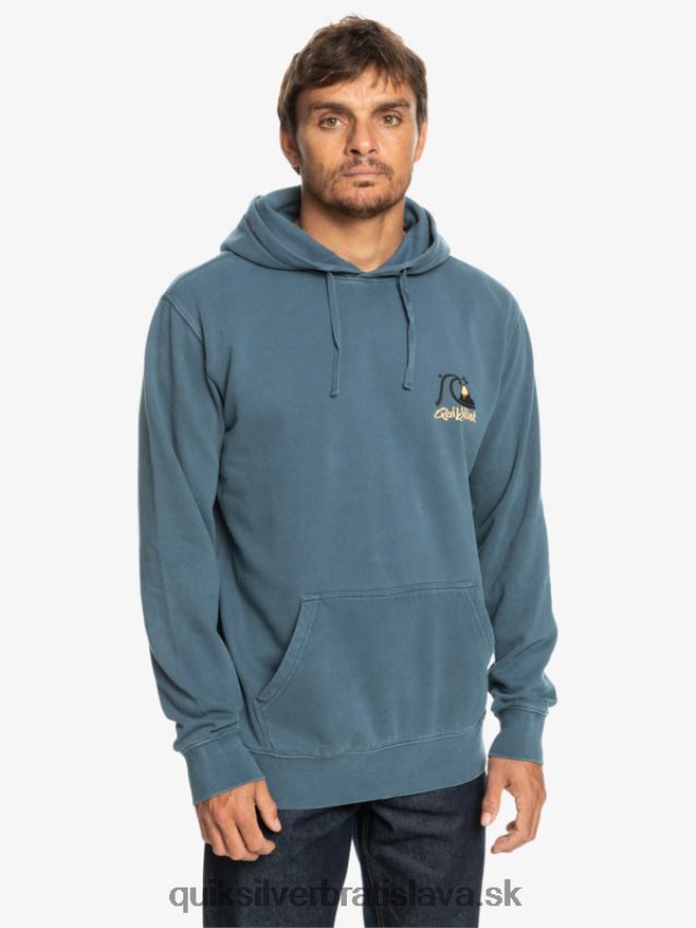 neónová mikina s kapucňou Quiksilver muži B80HXR1355 Beringovo more