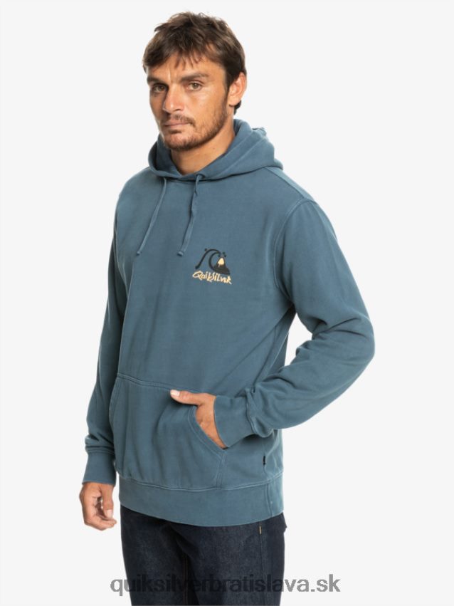 neónová mikina s kapucňou Quiksilver muži B80HXR1355 Beringovo more