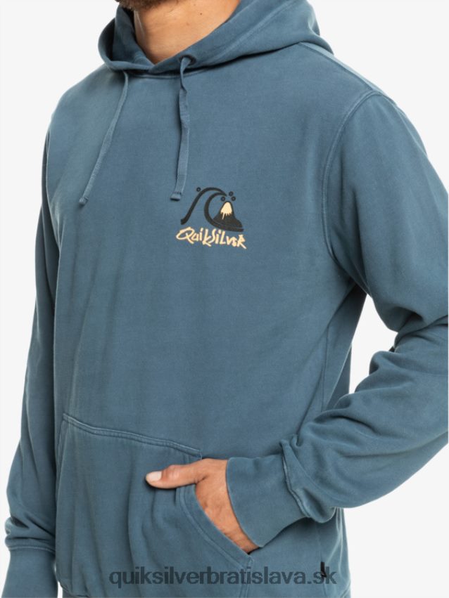 neónová mikina s kapucňou Quiksilver muži B80HXR1355 Beringovo more