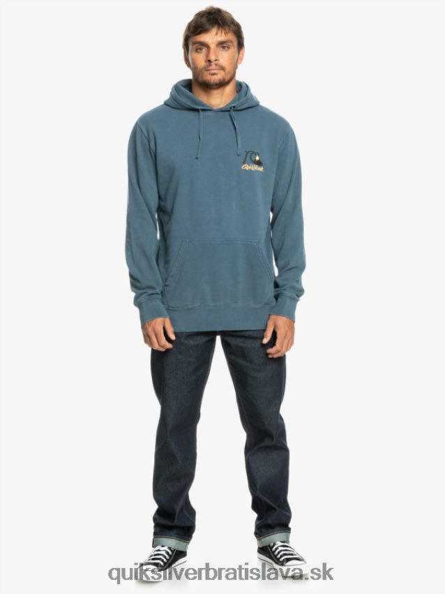 neónová mikina s kapucňou Quiksilver muži B80HXR1355 Beringovo more