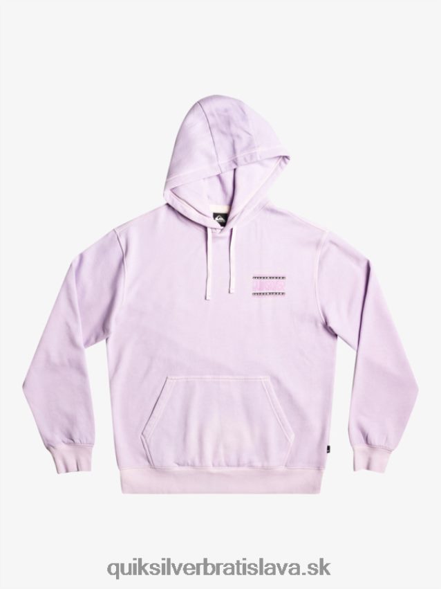 neónová mikina s kapucňou Quiksilver muži B80HXR1356 pastelová lila