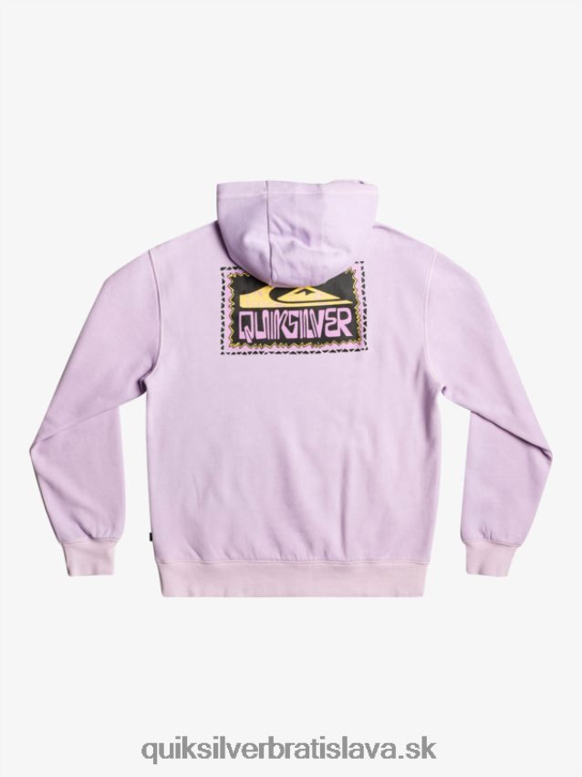 neónová mikina s kapucňou Quiksilver muži B80HXR1356 pastelová lila