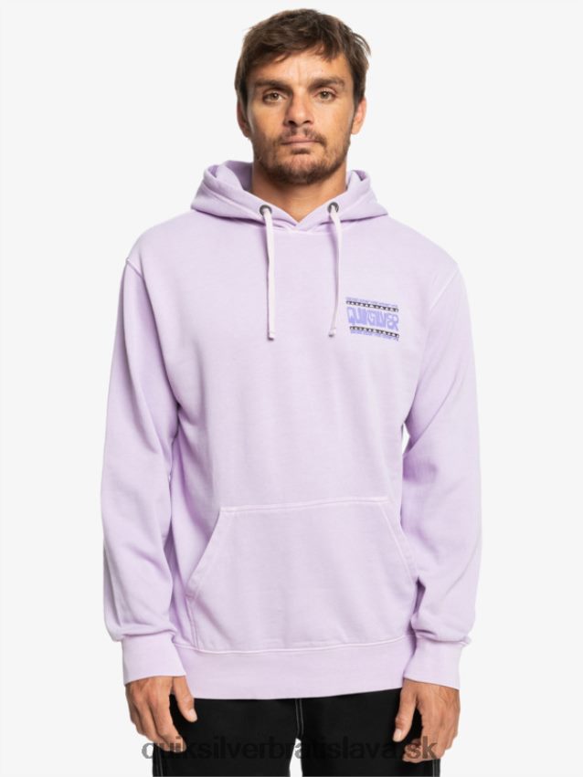 neónová mikina s kapucňou Quiksilver muži B80HXR1356 pastelová lila