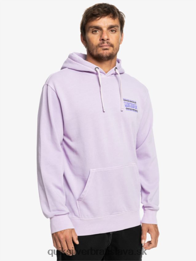 neónová mikina s kapucňou Quiksilver muži B80HXR1356 pastelová lila