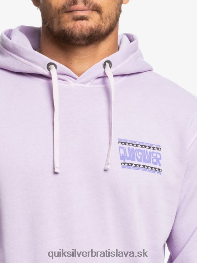neónová mikina s kapucňou Quiksilver muži B80HXR1356 pastelová lila
