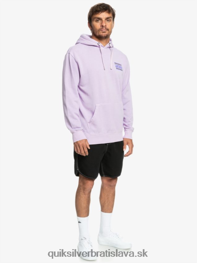 neónová mikina s kapucňou Quiksilver muži B80HXR1356 pastelová lila