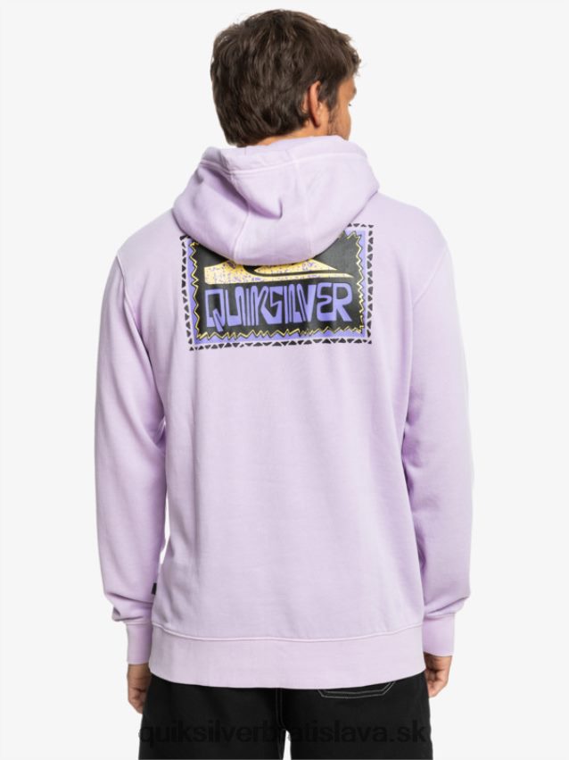 neónová mikina s kapucňou Quiksilver muži B80HXR1356 pastelová lila